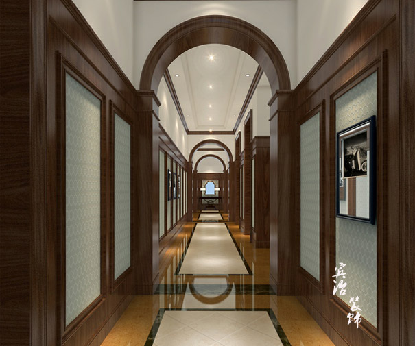 郑州绿城玫瑰园别墅室内设计装饰案例